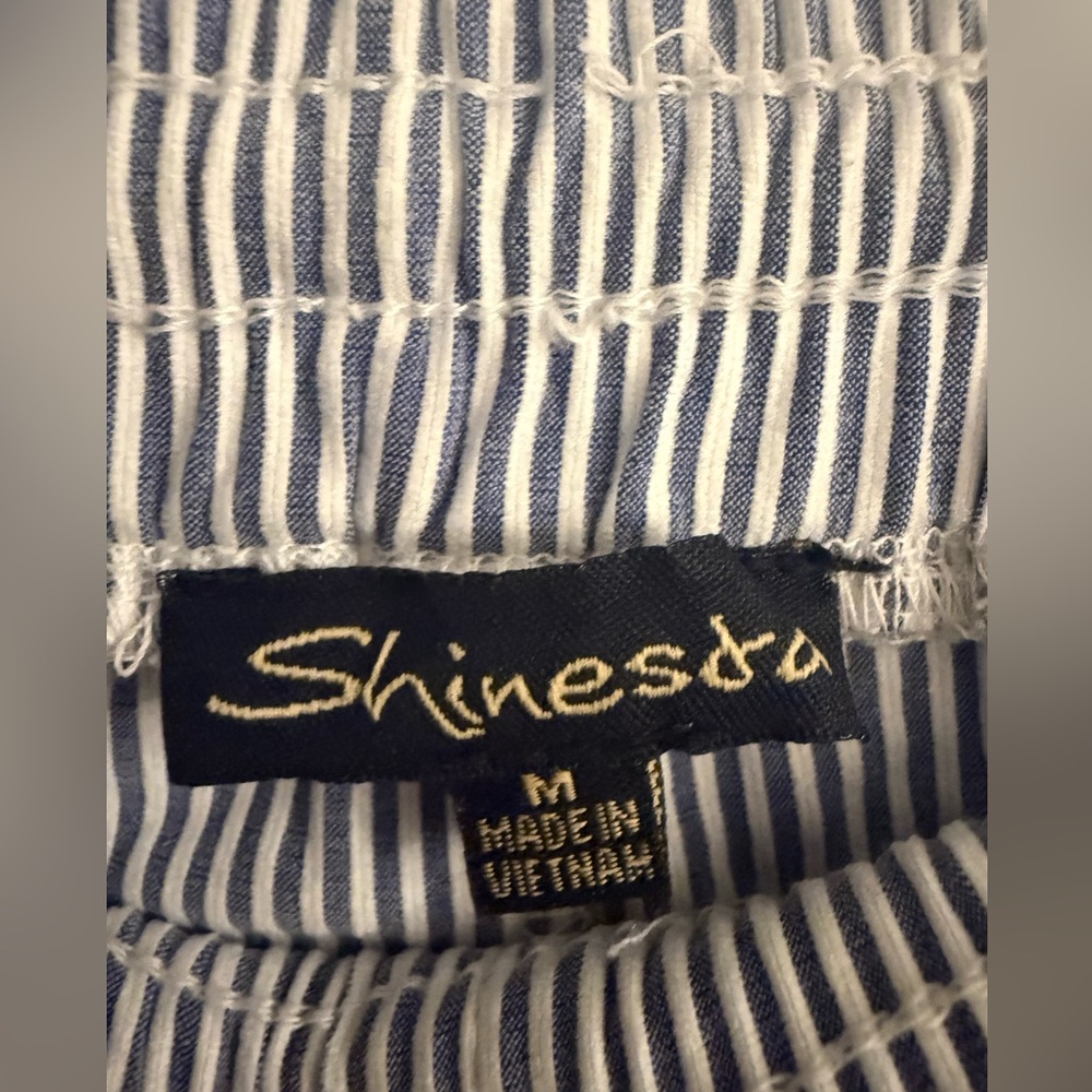 Striped Blue & White Pants - Picture 4 of 7